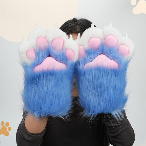Furry Paws Gloves Soft Claw Finger Gloves for Furry Costume, Perfect for Cat and Fox Fursuit Paws in Saudi Arabia