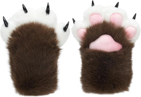 Furry Paws Gloves Soft Claw Finger Gloves for Furry Costume, Perfect for Cat and Fox Fursuit Paws in Saudi Arabia