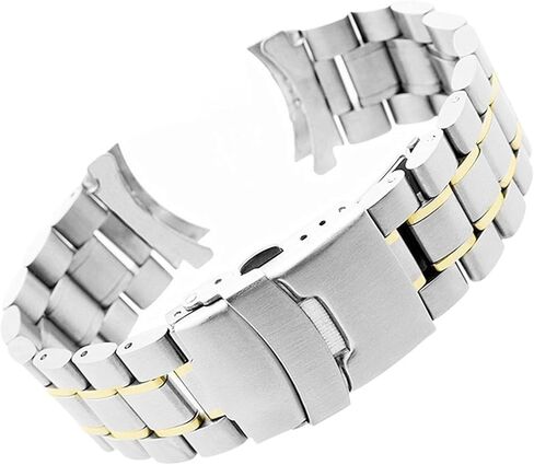 18/20/22/22/24 mm Stainless Steel Watch Strap Arch/Folding Buckle Replacement Band for Straight Bracelet in Saudi Arabia