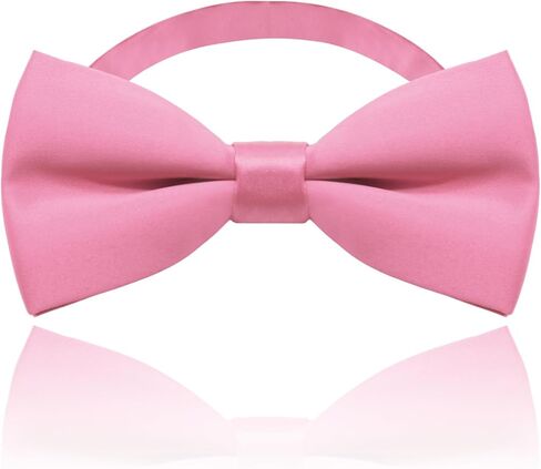 Bow Ties for Men, Adjustable Mens Bow Tie Solid Color Pre Tied Men's Bowtie for School Business Wedding Party in Saudi Arabia