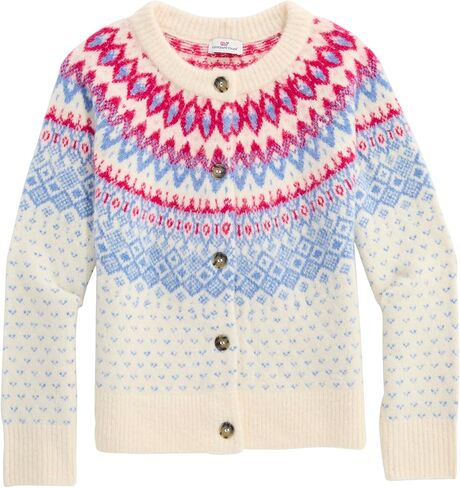 سترة صوفية للفتيات من Vineyard Vines بأزرار Fairisle in Kuwait