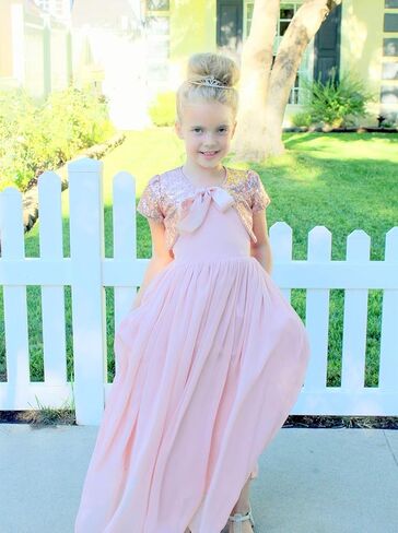 ekidsbridal الترتر شبكة زهرة فتاة حزب بوليرو كيب اللباس التستر تتغاضى in Kuwait