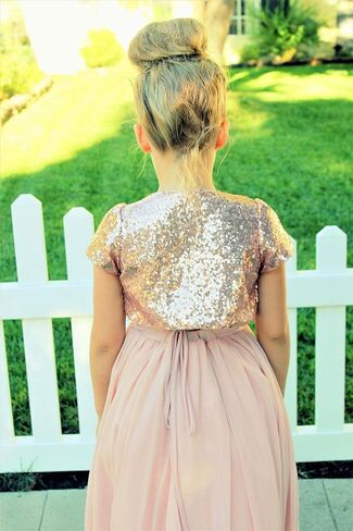 ekidsbridal الترتر شبكة زهرة فتاة حزب بوليرو كيب اللباس التستر تتغاضى in Kuwait