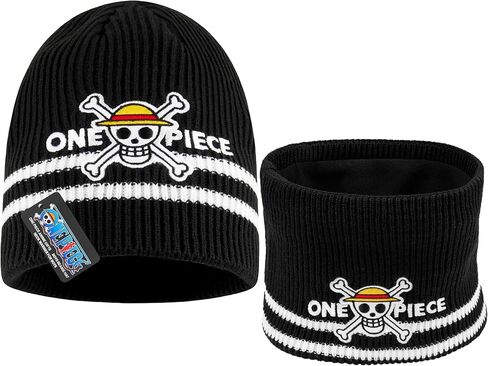 Get Trend Beanie and Neck Warmer Set, Anime Knit Hat, Winter Gear Cozy Snood, Winter Accessories, Gifts for Boys in Saudi Arabia