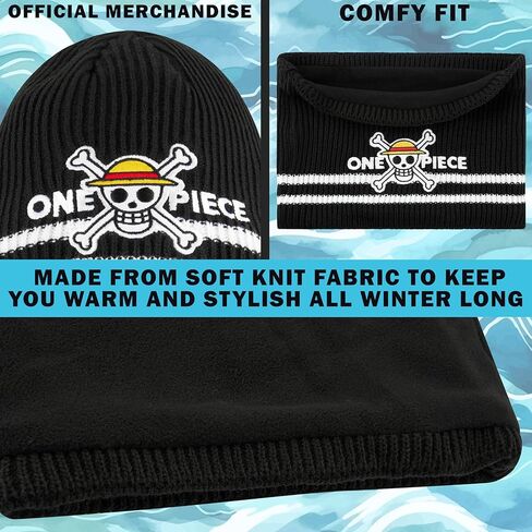 Get Trend Beanie and Neck Warmer Set, Anime Knit Hat, Winter Gear Cozy Snood, Winter Accessories, Gifts for Boys in Saudi Arabia