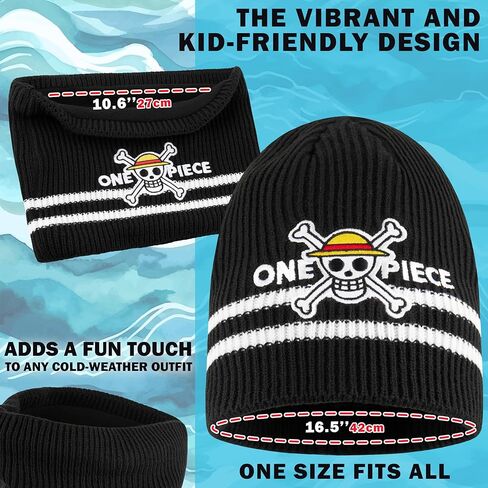 Get Trend Beanie and Neck Warmer Set, Anime Knit Hat, Winter Gear Cozy Snood, Winter Accessories, Gifts for Boys in Saudi Arabia