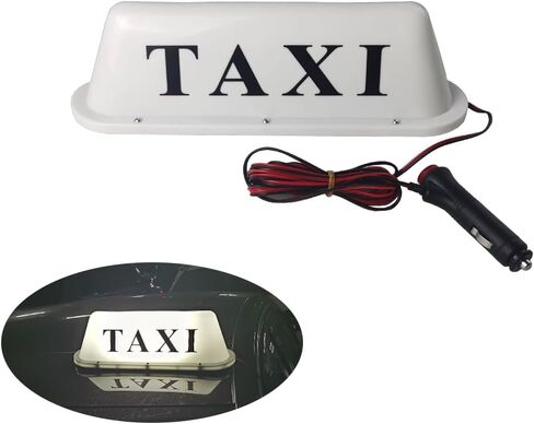 12V Yellow Shell TAXI Sign Light,3-Meter Connecting Line TAXI Cab Roof Top Illuminated Sign,Sealed Waterproof TAXI Lighting with Magnetic Base,Yellow Shell Taxi Sign Light in Saudi Arabia