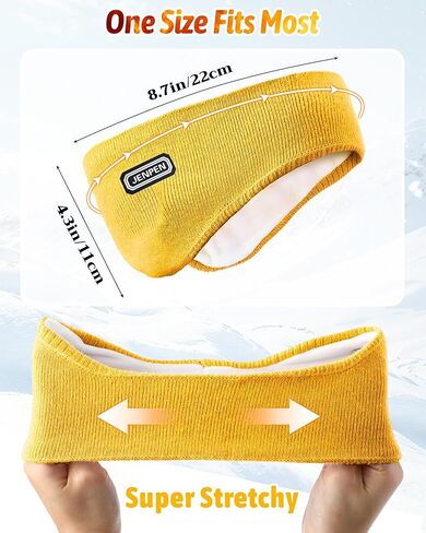 JenPen 6 Pcs Double-layer Ear Warmers for Kids Headband- Warm Winter Ear Muffs with Fuzzy Lined Thermal Covers Earmuffs Headband for Boys Girls Ski Run Cycle Sports in Saudi Arabia