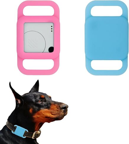 Silicone Tile Dog Collar Holder for Tile Mate 2020 & 2018, 2 Pack Tile Case Protective Cover for Pet Dog Cat (Black/Orange) in Kuwait
