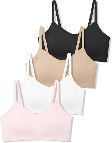 SALIA GIRL Soft Fixed Padding Training Bras for Girls, Seamless Cami Sports Bras for Teens 10-14, Adjustable Strap Design in Kuwait