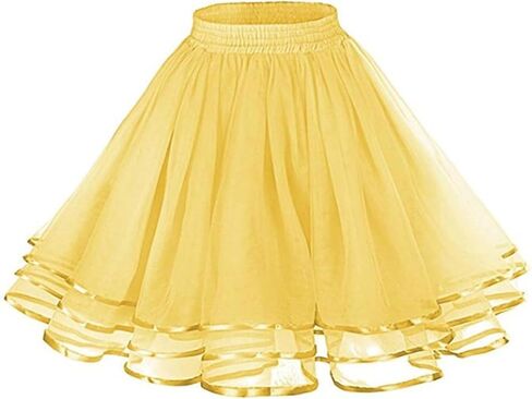 3 Layers Petticoat Girls Tutu Skirts, Puffy Tulle Ballet Crinoline Underskirts Half Slip for Girls Party Daily Wear in Saudi Arabia