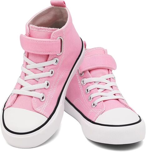 Toddler Canvas Shoes Girls High Top Sneakers Little Big Kids Boys Walking Cushioned Shoes Toddler 8-Big Kid 3 in Saudi Arabia