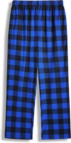 Arshiner Boys Pajama Pants Long Plaid PJ Bottoms Boys Sleepwear Lounge Pants with Pockets 6-14 Years in Saudi Arabia