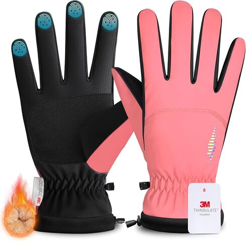 rivmount Kids 3M Thinsulate Ski Gloves Touchscreen Waterproof Warm for Boy Girl Youth Outdoor Skiing Cycling Snow Winter in Saudi Arabia