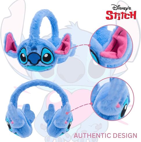 Disney Stitch Earmuffs for Kids – Plush Soft & Fluffy Winter Ear Muffs – Warm Ear Covers for Boys & Girls, Ages 4-10 in Saudi Arabia