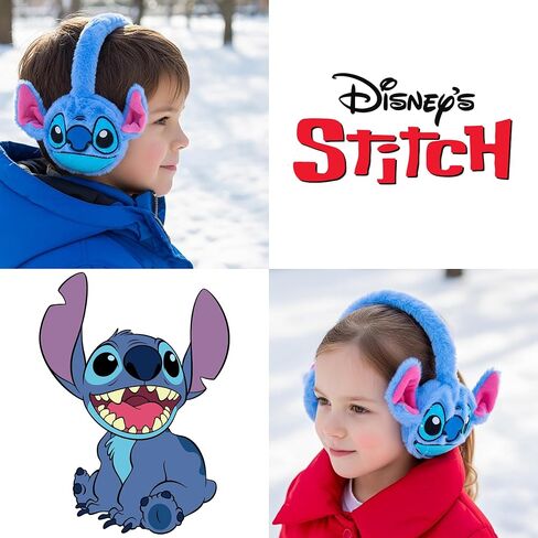Disney Stitch Earmuffs for Kids – Plush Soft & Fluffy Winter Ear Muffs – Warm Ear Covers for Boys & Girls, Ages 4-10 in Saudi Arabia