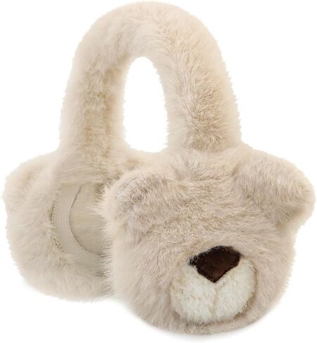 Kids Winter Ear Muffs Fuzzy Foldable Earmuffs Girls Soft Fluffy Ear Warmer Boys Toddler Cute Ear Cover for Cold in Saudi Arabia