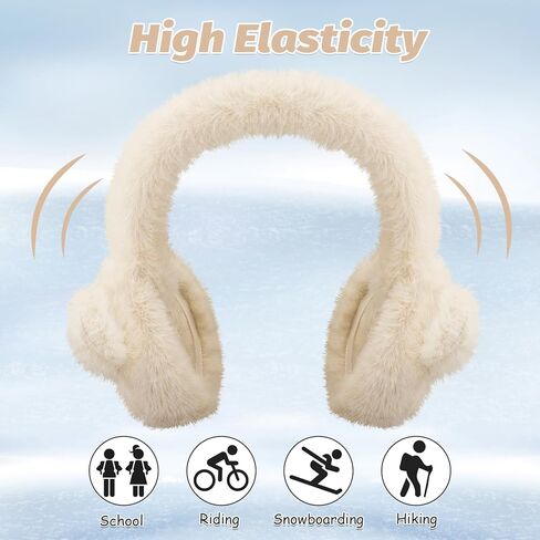 Kids Winter Ear Muffs Fuzzy Foldable Earmuffs Girls Soft Fluffy Ear Warmer Boys Toddler Cute Ear Cover for Cold in Saudi Arabia