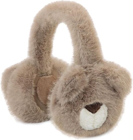 Kids Winter Ear Muffs Fuzzy Foldable Earmuffs Girls Soft Fluffy Ear Warmer Boys Toddler Cute Ear Cover for Cold in Saudi Arabia