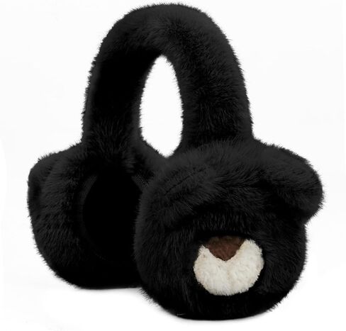Kids Winter Ear Muffs Fuzzy Foldable Earmuffs Girls Soft Fluffy Ear Warmer Boys Toddler Cute Ear Cover for Cold in Saudi Arabia