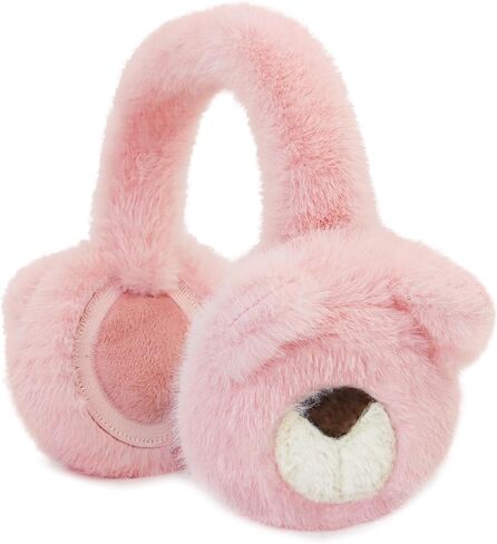 Kids Winter Ear Muffs Fuzzy Foldable Earmuffs Girls Soft Fluffy Ear Warmer Boys Toddler Cute Ear Cover for Cold in Saudi Arabia