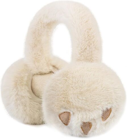 Kids Winter Ear Muffs Fuzzy Foldable Earmuffs Girls Soft Fluffy Ear Warmer Boys Toddler Cute Ear Cover for Cold in Saudi Arabia