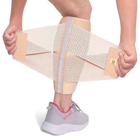 Calf Brace Compression for Torn Calf Muscle fit Men & Women, Innovative 2 Layer Elastic Calf Support Bandage for Legs adds Extra Pressure for Strain, Swelling, Cramps, Varicose Vein -S/M in Saudi Arabia