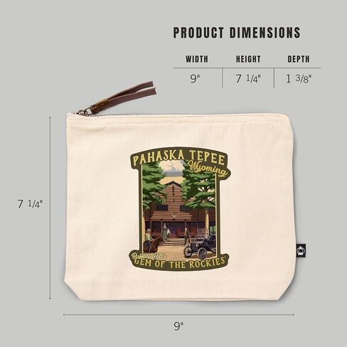 فانوس بريس كودي، وايومنغ، باهاسكا تيبي، مشهد كابينة عتيق، حقيبة بسحاب قطن 100%، ملحقات السفر، حقيبة الذهاب in Kuwait