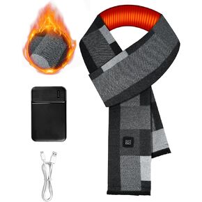 وشاح ساخن للرجال/النساء، 3 إعدادات لدرجة الحرارة، بطارية قابلة للشحن 5000 مللي أمبير، تسخين كهربائي للرقبة in Kuwait