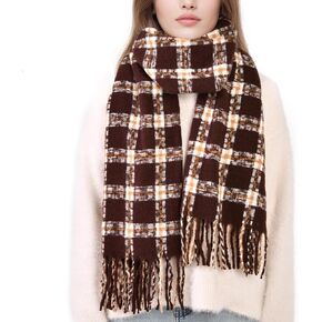 أوشحة شتوية Trifabricy للنساء، وشاح طويل بطانية، وشاح منقوش ناعم أنيق، شالات وأغطية كبيرة الحجم in Kuwait