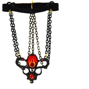Intimate Jewelry for Man - Non Piercing Bodychain with Red Stone and Chain - Romantic Valentine gift for him in Saudi Arabia