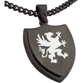 Stainless Steel Grandiose Griffin Shield Pendant Necklace in Saudi Arabia