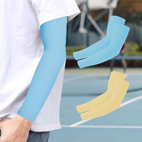 2 Pairs Arm Sleeve, Compression Arm Sleeve for Sports Basketball Football Baseball in Saudi Arabia