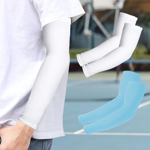 2 Pairs Arm Sleeve, Compression Arm Sleeve for Sports Basketball Football Baseball in Saudi Arabia