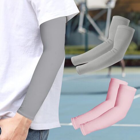 2 Pairs Arm Sleeve, Compression Arm Sleeve for Sports Basketball Football Baseball in Saudi Arabia