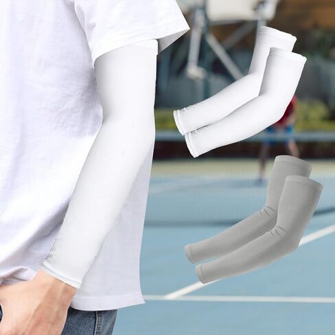 2 Pairs Arm Sleeve, Compression Arm Sleeve for Sports Basketball Football Baseball in Saudi Arabia