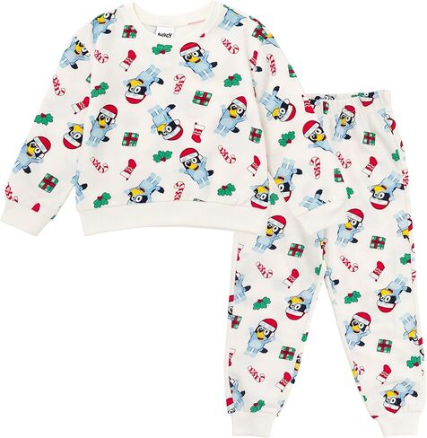 Bluey Halloween Christmas Fleece Sweatshirt and Jogger Pants Outfit Set Toddler to Big Kid Sizes (2T - 10-12) in Kuwait