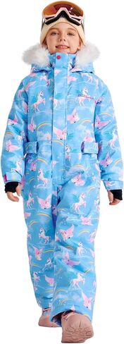 LaBeca Girls Snowsuit Waterproof Snowboarding Coveralls One Piece Ski Suit for Kids Winter Outdoor Windproof Jumpsuits in Saudi Arabia