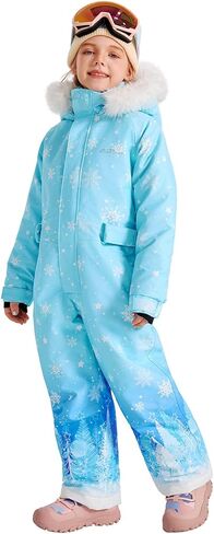LaBeca Girls Snowsuit Waterproof Snowboarding Coveralls One Piece Ski Suit for Kids Winter Outdoor Windproof Jumpsuits in Saudi Arabia