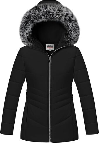 WULFUL Girl’s Winter Parka Coat Long Hooded Waterproof Warm Fleece Puffer Jacket in Saudi Arabia