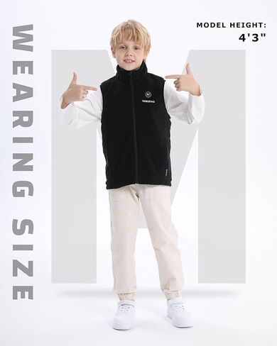 Venustas Boys Heated Fleece Vest with Battery Pack, Warmer Youth Electric Heating Vest for Kids in Saudi Arabia