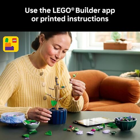 LEGO Botanicals Hibiscus Flower Building Set - Artificial Plant & Flower Building Blocks for Women & Men, Ages 18+ - Home, Office Decor Gift Idea - 10372 in Saudi Arabia
