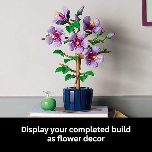 LEGO Botanicals Hibiscus Flower Building Set - Artificial Plant & Flower Building Blocks for Women & Men, Ages 18+ - Home, Office Decor Gift Idea - 10372 in Saudi Arabia