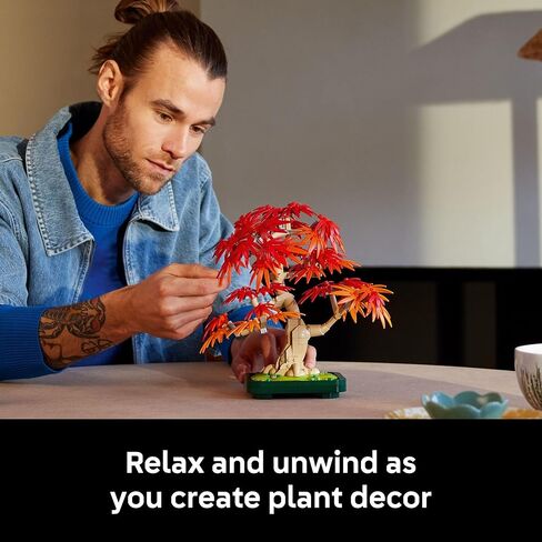 LEGO Botanicals Japanese Red Maple Bonsai Tree Building Kit for Adults 18+ - Unique Home Decor DIY for Room or Office - Housewarming Gift Idea for New Home - Plant Decor for Desk or Bookshelf- 10348 in Saudi Arabia