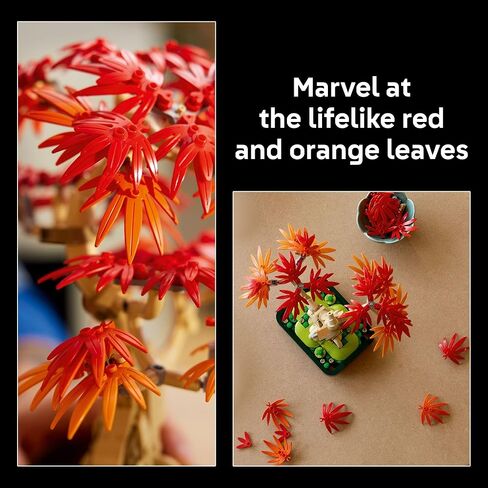 LEGO Botanicals Japanese Red Maple Bonsai Tree Building Kit for Adults 18+ - Unique Home Decor DIY for Room or Office - Housewarming Gift Idea for New Home - Plant Decor for Desk or Bookshelf- 10348 in Saudi Arabia