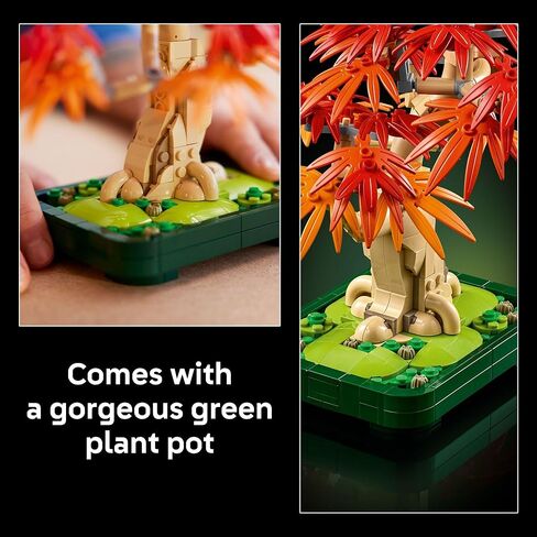 LEGO Botanicals Japanese Red Maple Bonsai Tree Building Kit for Adults 18+ - Unique Home Decor DIY for Room or Office - Housewarming Gift Idea for New Home - Plant Decor for Desk or Bookshelf- 10348 in Saudi Arabia