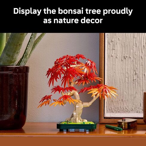 LEGO Botanicals Japanese Red Maple Bonsai Tree Building Kit for Adults 18+ - Unique Home Decor DIY for Room or Office - Housewarming Gift Idea for New Home - Plant Decor for Desk or Bookshelf- 10348 in Saudi Arabia