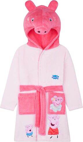 Peppa Pig Robe for Girls, Toddlers, Soft Hooded Fleece Dressing Gown, Cozy Bathrobe Loungewear, Gifts for Girls in Saudi Arabia