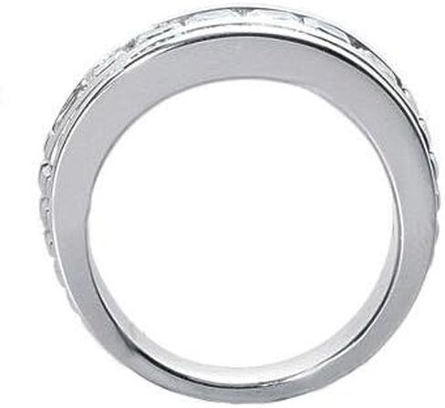 1.50 ct TW Men's Princess Cut Diamond Wedding Band Ring in 14 Karat White Gold in Kuwait