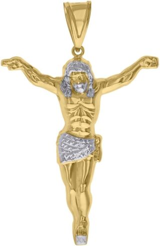 قلادة حلية دينية من الذهب بدرجتين من اللون عيار 14 قيراط (طول - 2.09 بوصة، عرض - 1.33 بوصة) in Kuwait